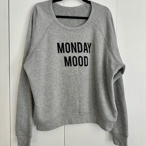 Gray 'Monday Mood' and ‘Friday Feels’ Sweatshirt Reversible